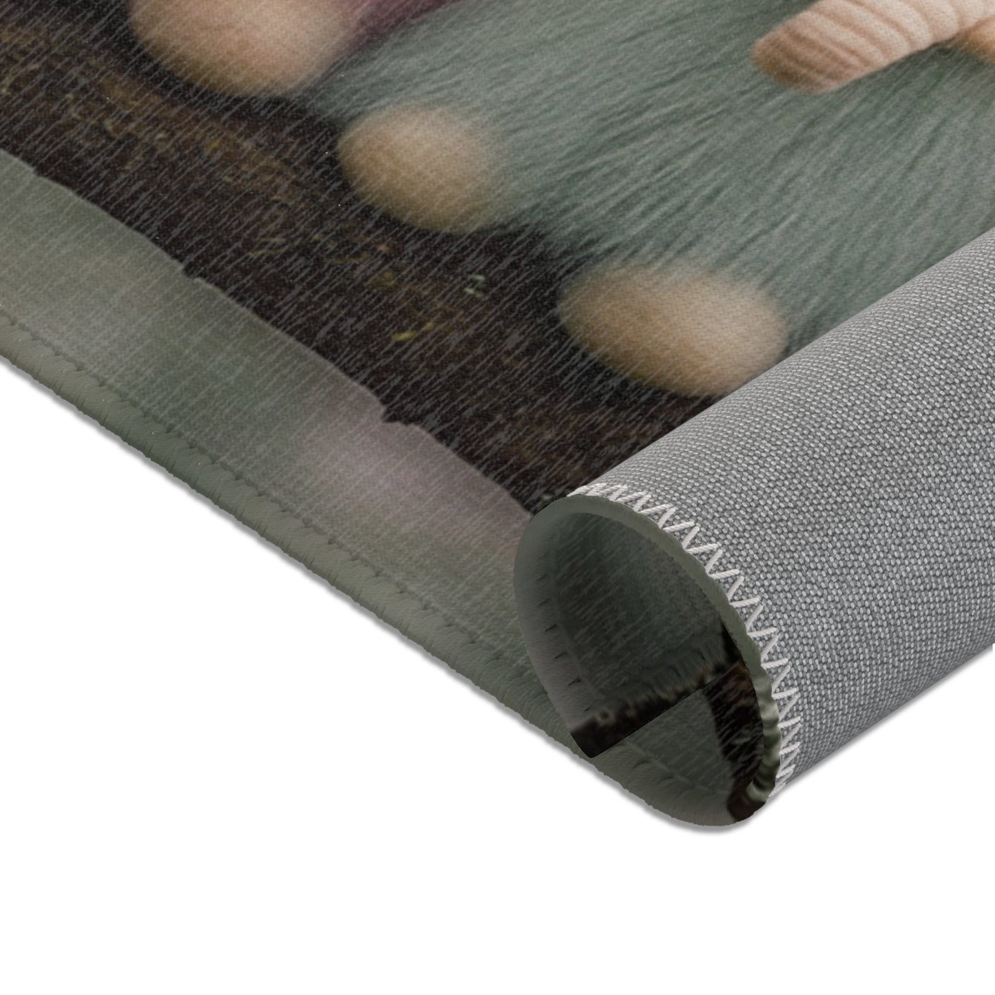 Three Furry Elephant Friends Area Rugs – Dawn’s Whisper in the Misty Wood