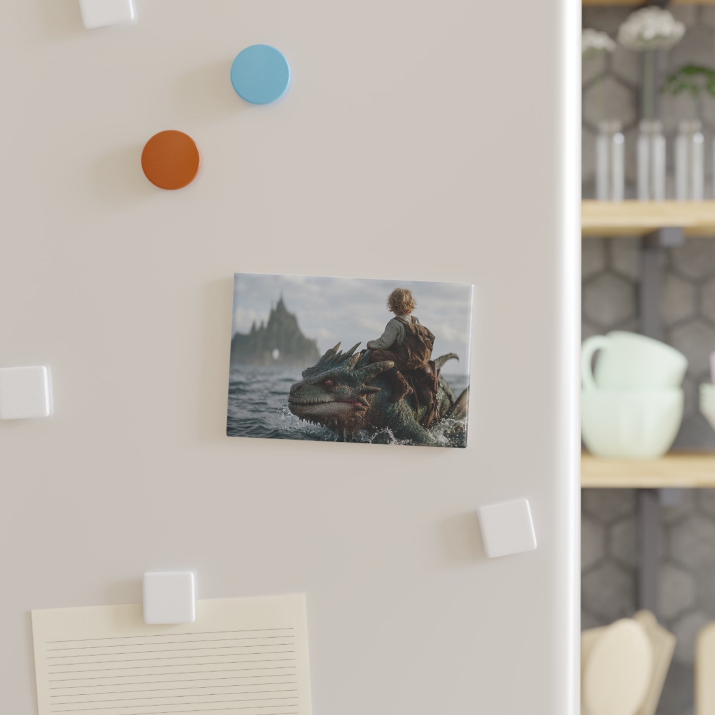 Child on Sea Dragon Magnet – Whispers of the Isle of Legends