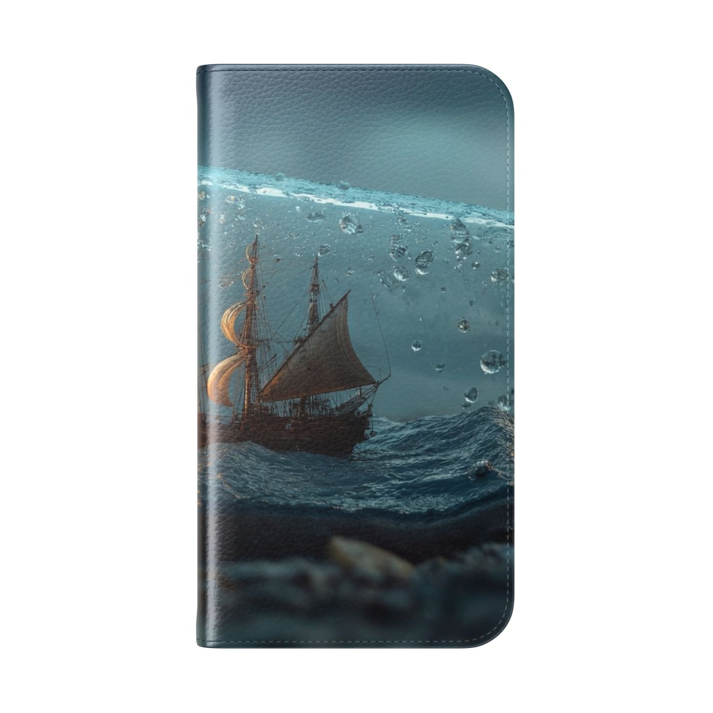 Storm-Struck Galleon Flip Cases – Lightning Inside Glass Bottle