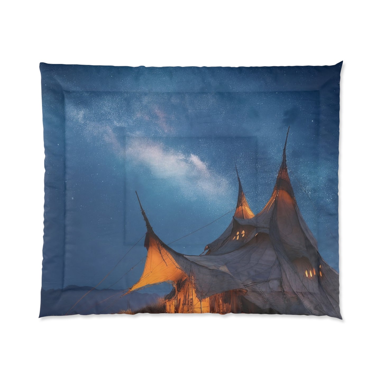 Starlit Nomad Tent Comforter – Milky Way Haven Under the Cosmos