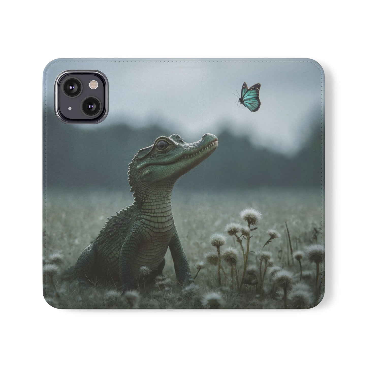 Gentle Croc & Butterfly Flip Cases – Tender Meadow Guardian Scene