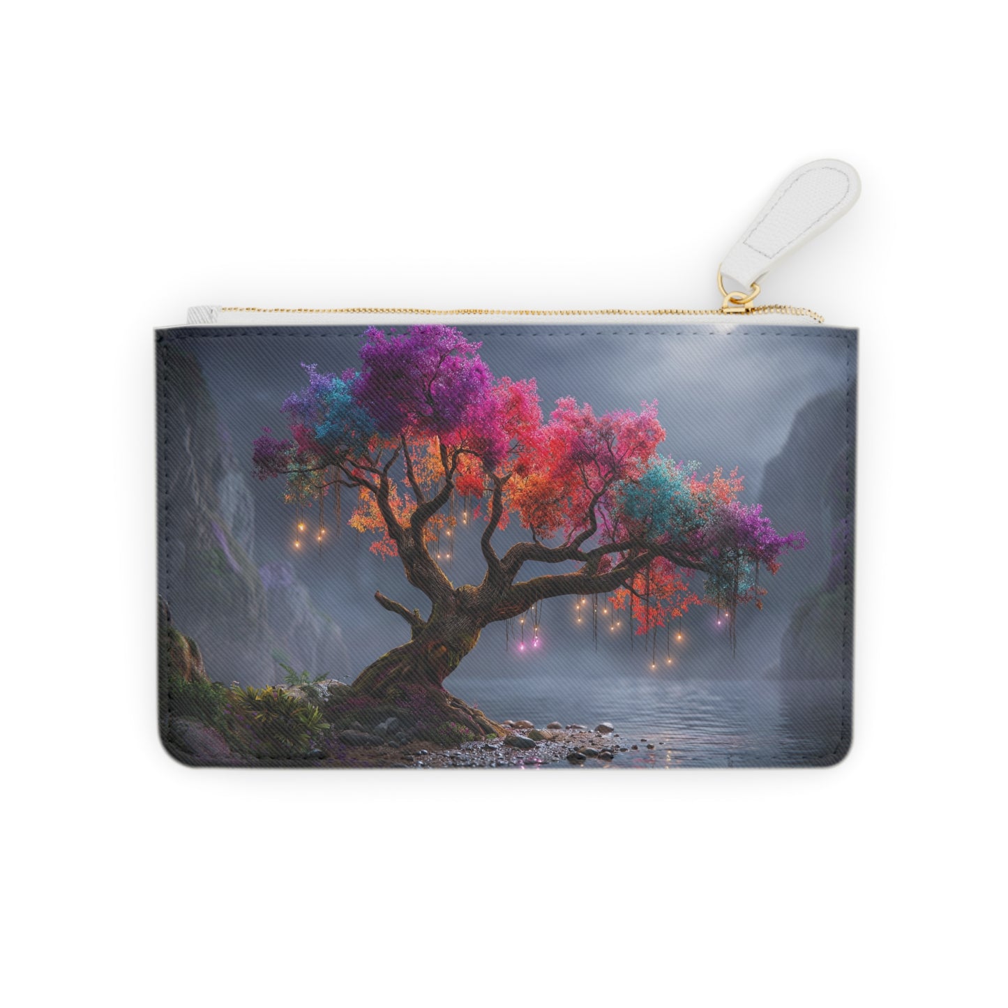 Chromatic Dream Tree Mini Clutch Bag – Moonlit Spectrum Sanctuary