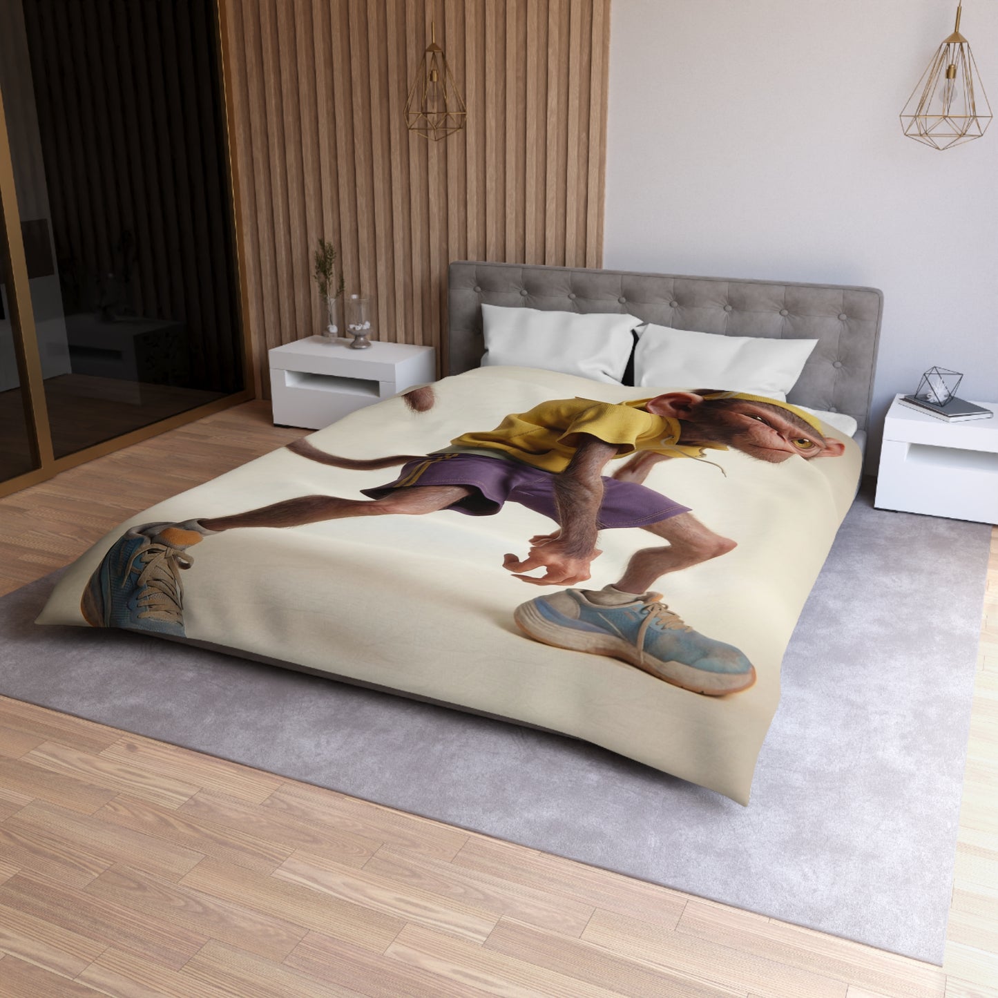 Streetwise Monkey Microfiber Duvet Cover – Urban Jungle Ready Set Go