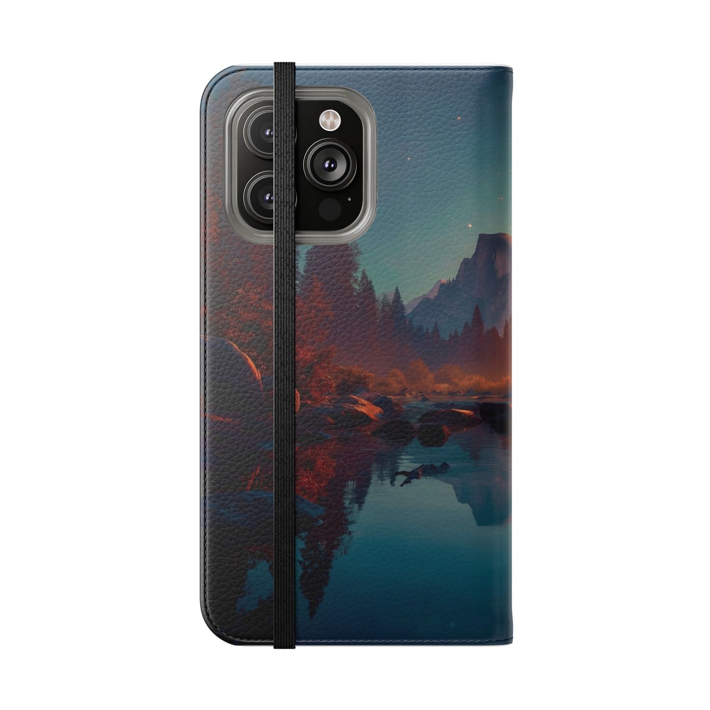 Starlit Valley Flip Cases – Twilight River and Half Dome Reflections