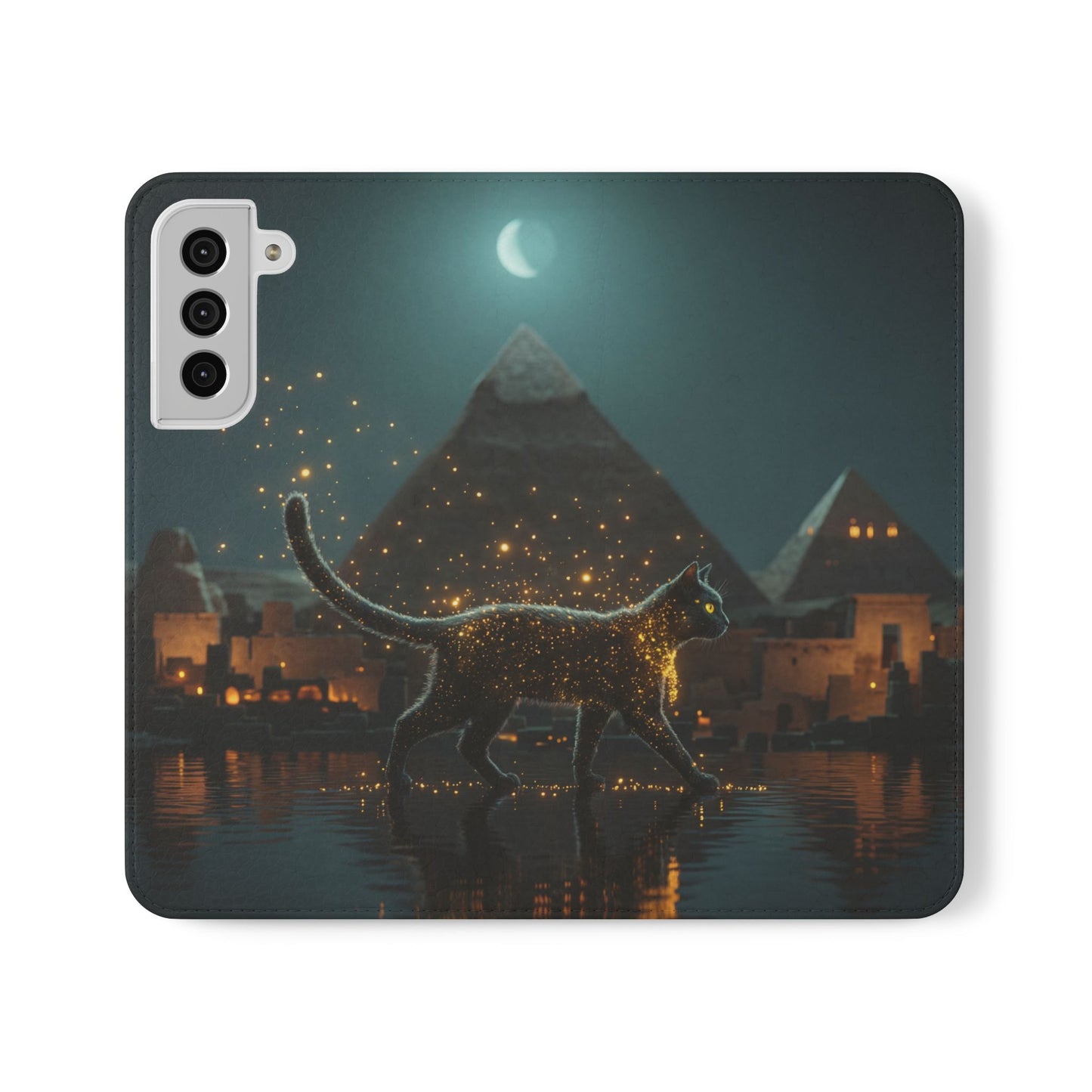 Celestial Vortex Flip Cases – Indigo Cloud Dreamscape