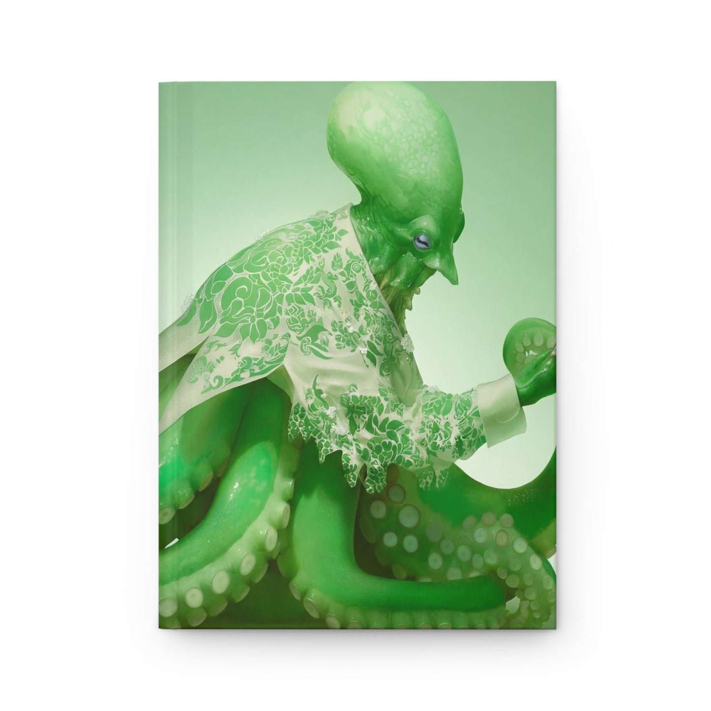 Octopus in Floral Shirt Hardcover Journal Matte – Emerald Digital Dandy