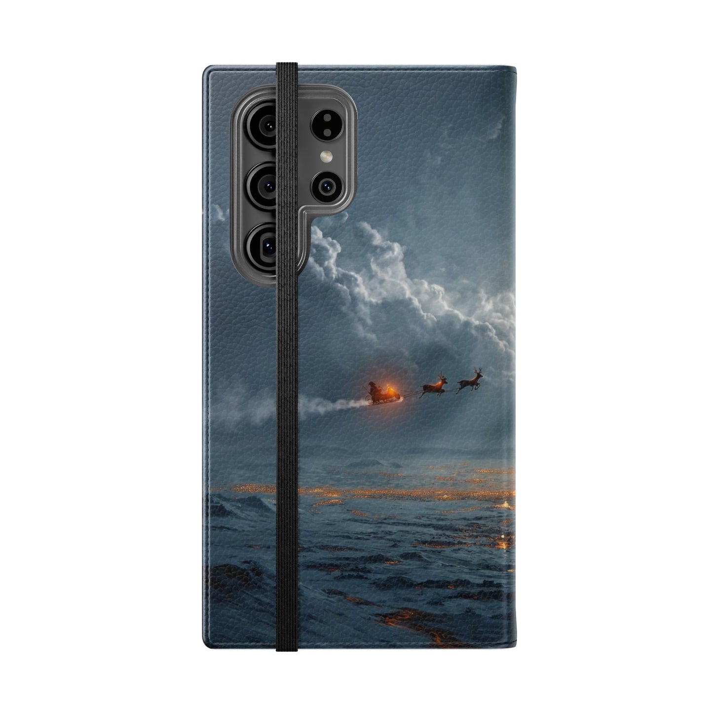 Moonlit Sleigh Flip Cases – Northern Lights Winter Journey