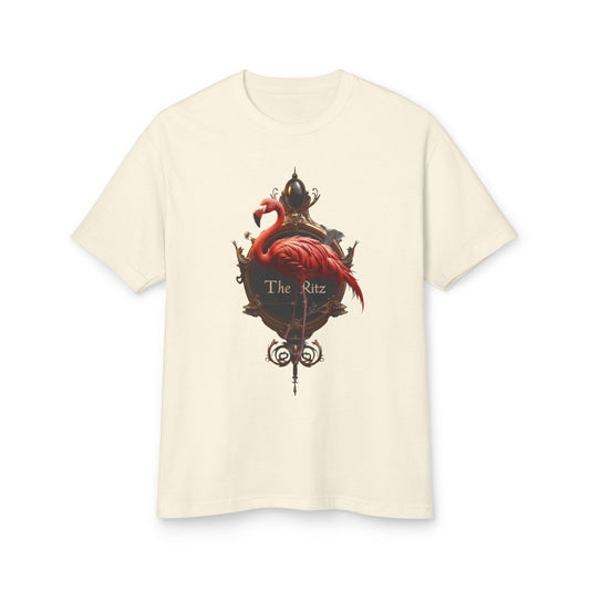 The Ritz Flamingo Ornate Crest Tee – Gilded Bird Sentinel Graphic T-Shirt