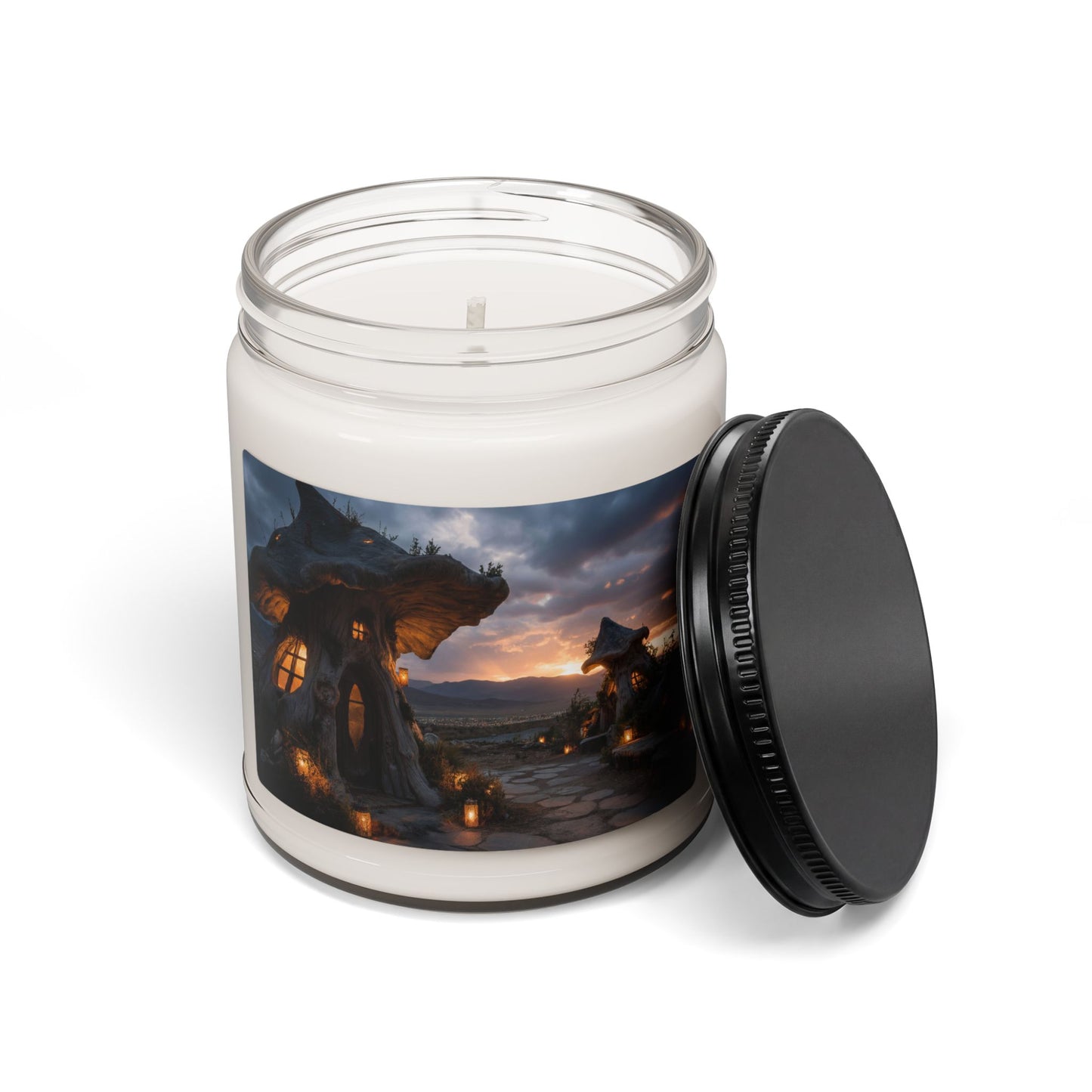 Mushroom Grove Twilight Scented Soy Candle, 9oz – Warm Glow Over Whispering Peaks