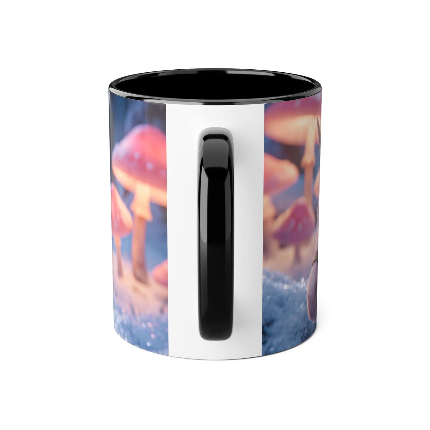 Frost-Fairy Unicorn Accent Mug – Pink Winter Guardian Scene