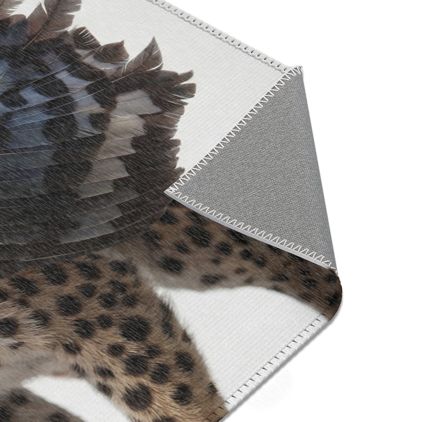 Winged Cheetah Area Rugs – Shadowed Feathered Feline Grace
