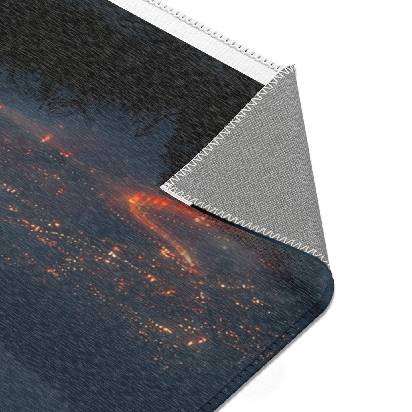 Celestial Fire Comet Area Rugs – Twilight Skyfall Dreamscape