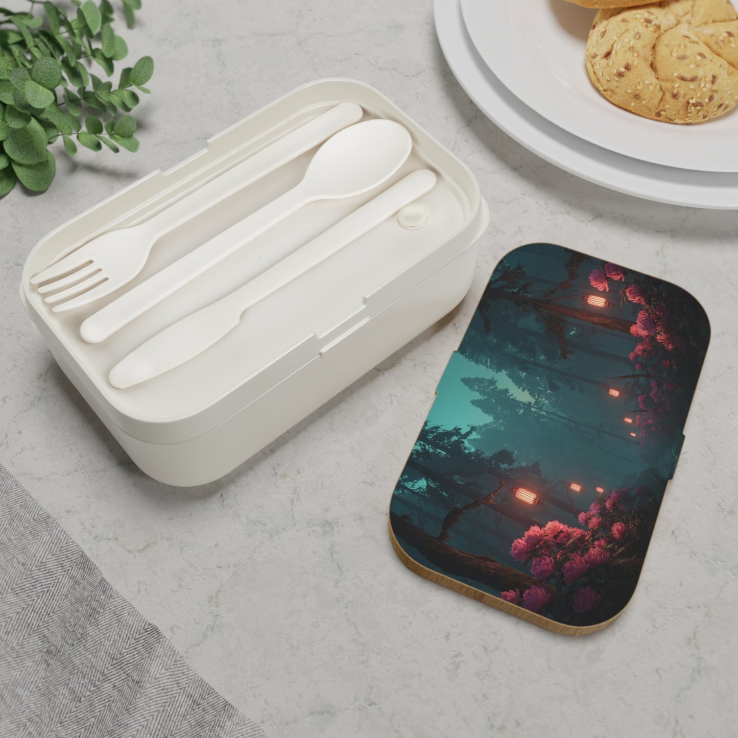 Whispering Woods Peony Bento Lunch Box – Path of Glowing Lanterns