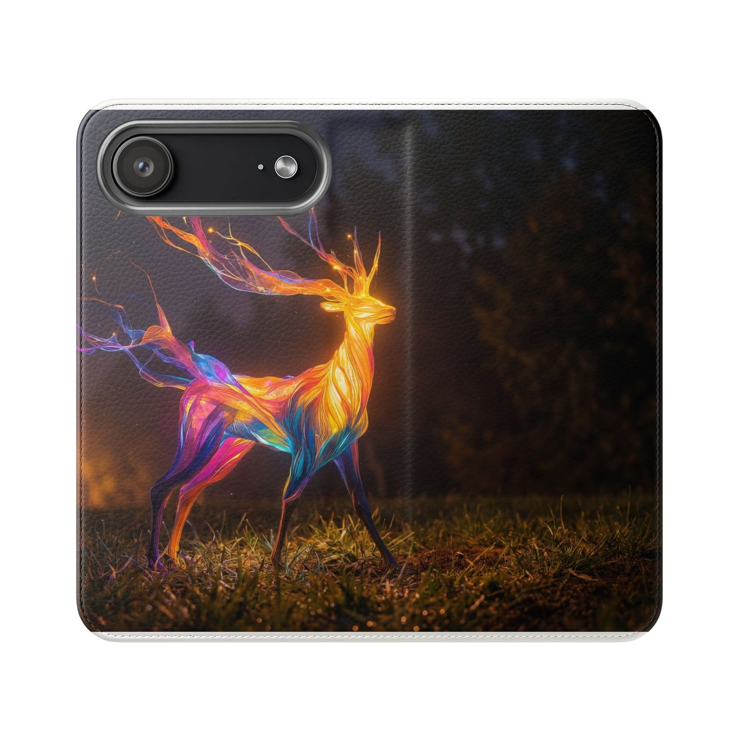 Ethereal Deer Flip Cases – Luminous Spirit Portrait