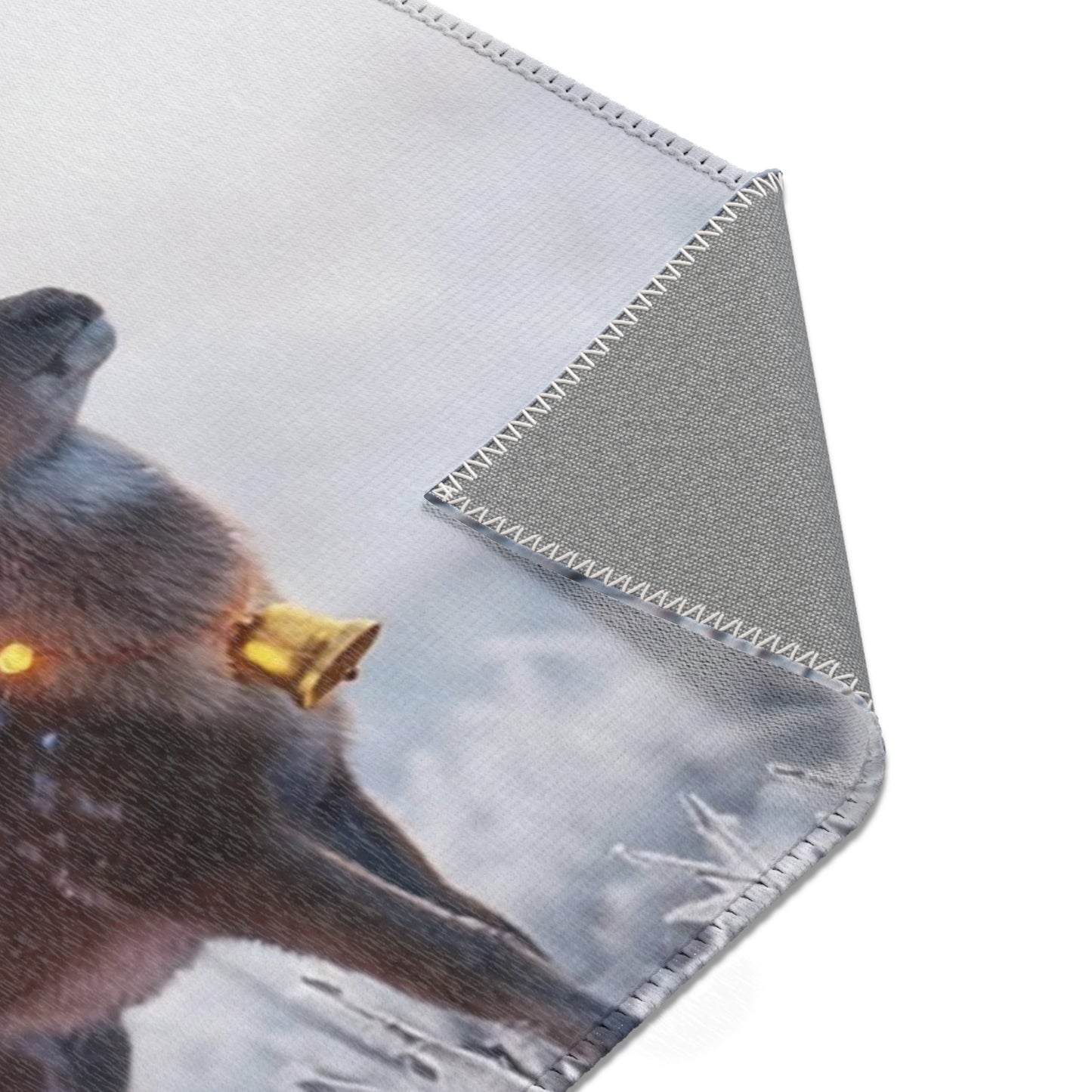 Frostbound Deer Family Area Rug – Whispering Winter Giftscape
