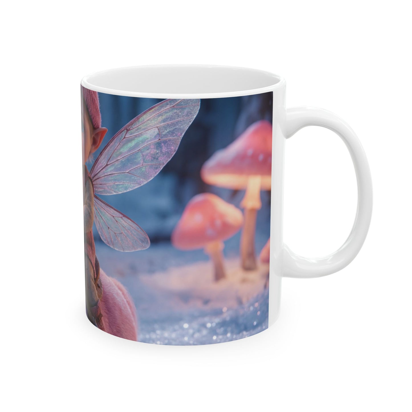 Pink Unicorn Rider Ceramic Mug – Frostlit Forest Fantasy