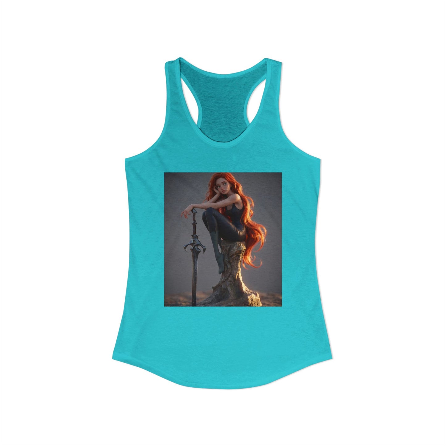 Red-Haired Sentinel Women's Ideal Racerback Tank – Twilight Knight’s Rest