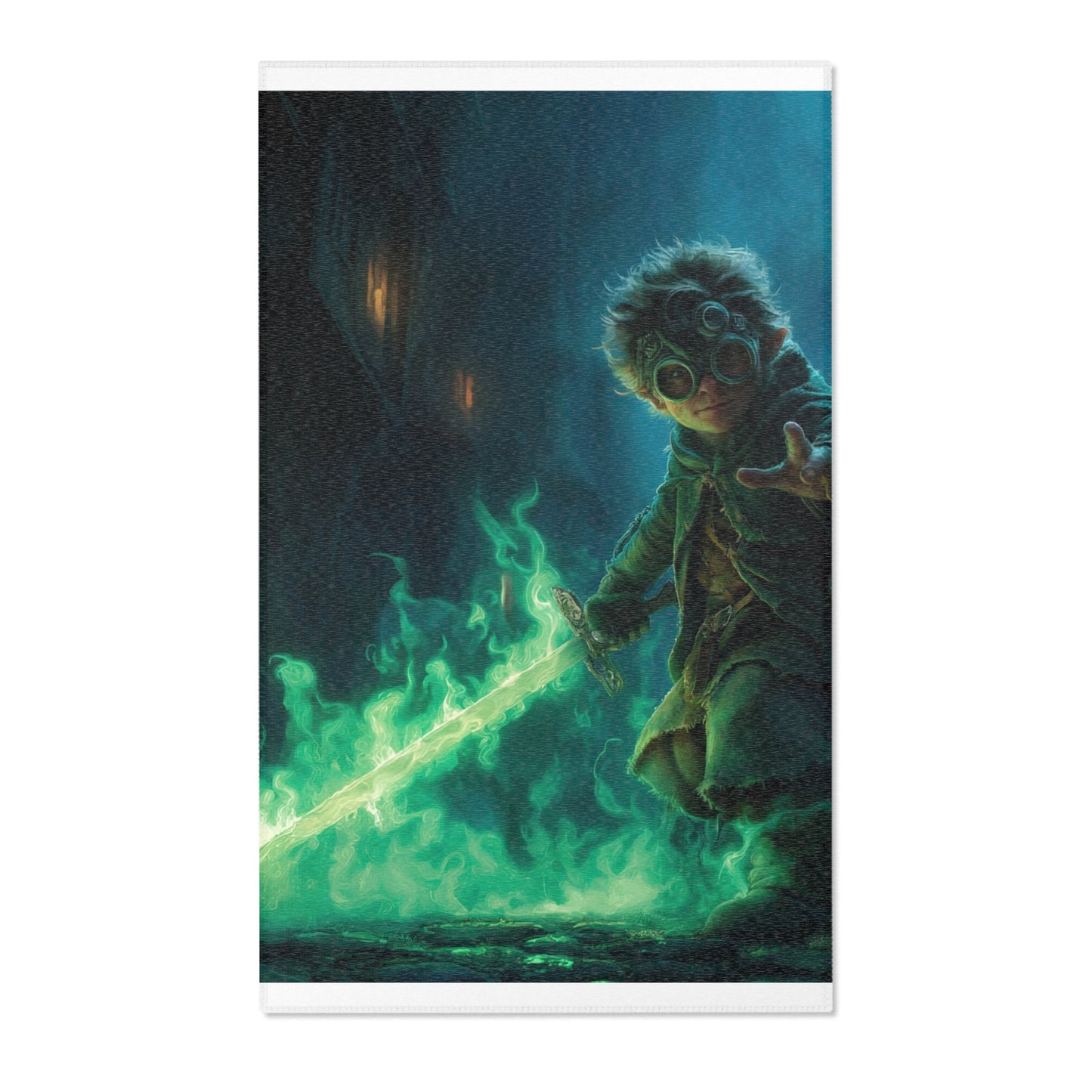 Green-Eyed Apprentice Area Rugs – Midnight Alley Sword Duel