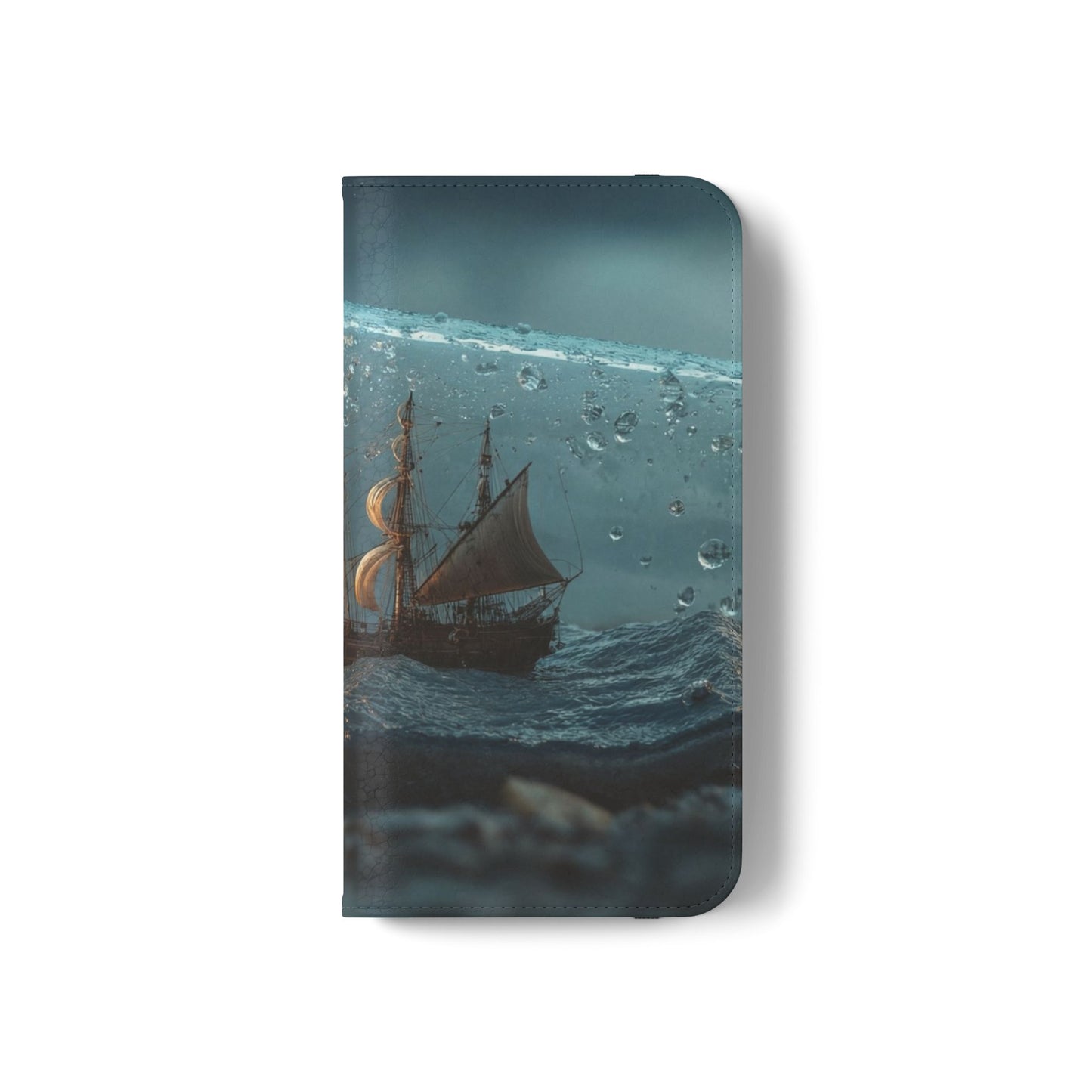Storm-Struck Galleon Flip Cases – Lightning Inside Glass Bottle