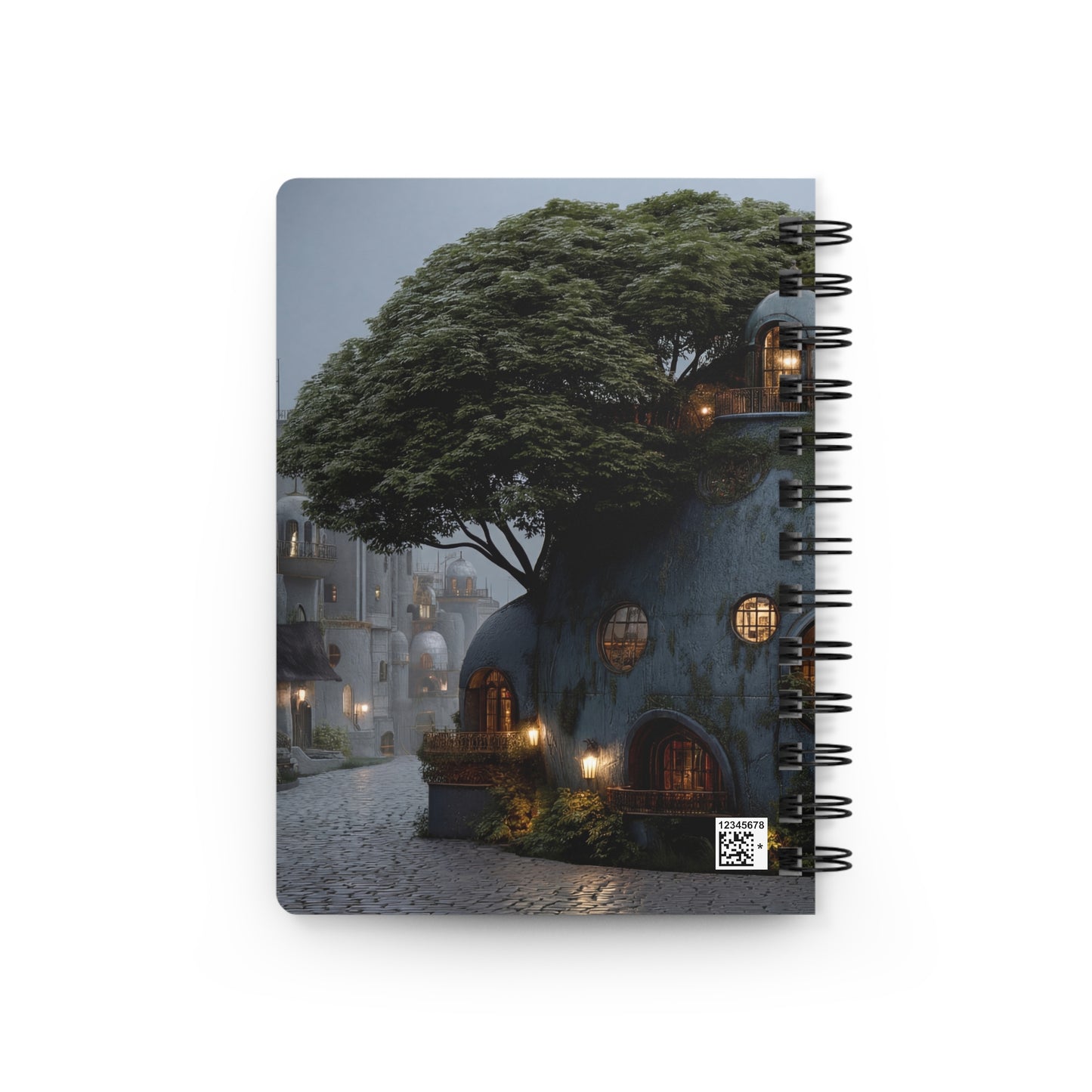 Skyborne Library Spiral Bound Journal – Twilight Haven in Stone and Moss