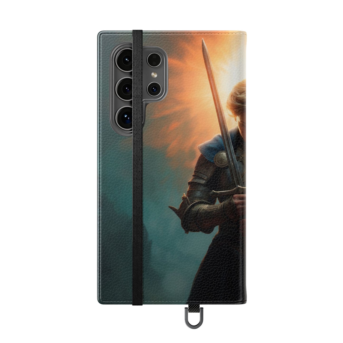 Dawn-Forged Knight Flip Cases – Radiant Armor Against Misty Skies