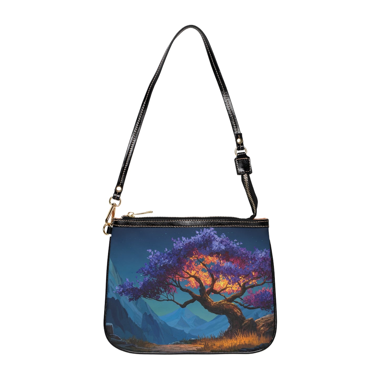Celestial Tree Small Shoulder Bag – Twilight Bloom Dreamscape