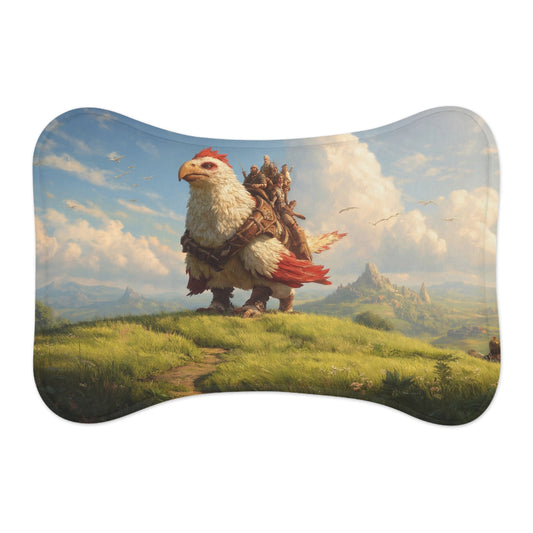 Skyward Eagle Rider Pet Feeding Mats – Sunlit Summit Adventure