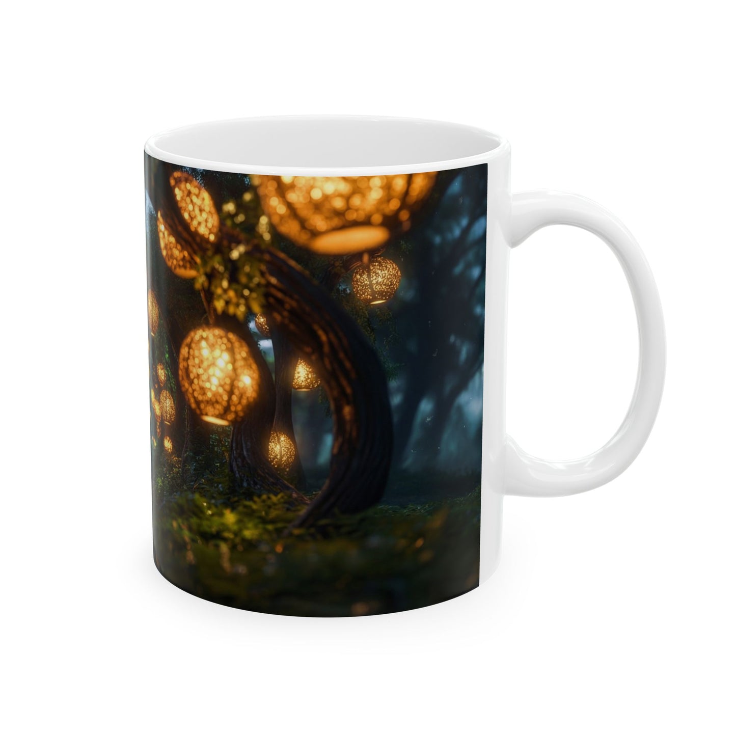 Luminary Grove Ceramic Mug – Golden Lantern Pathway
