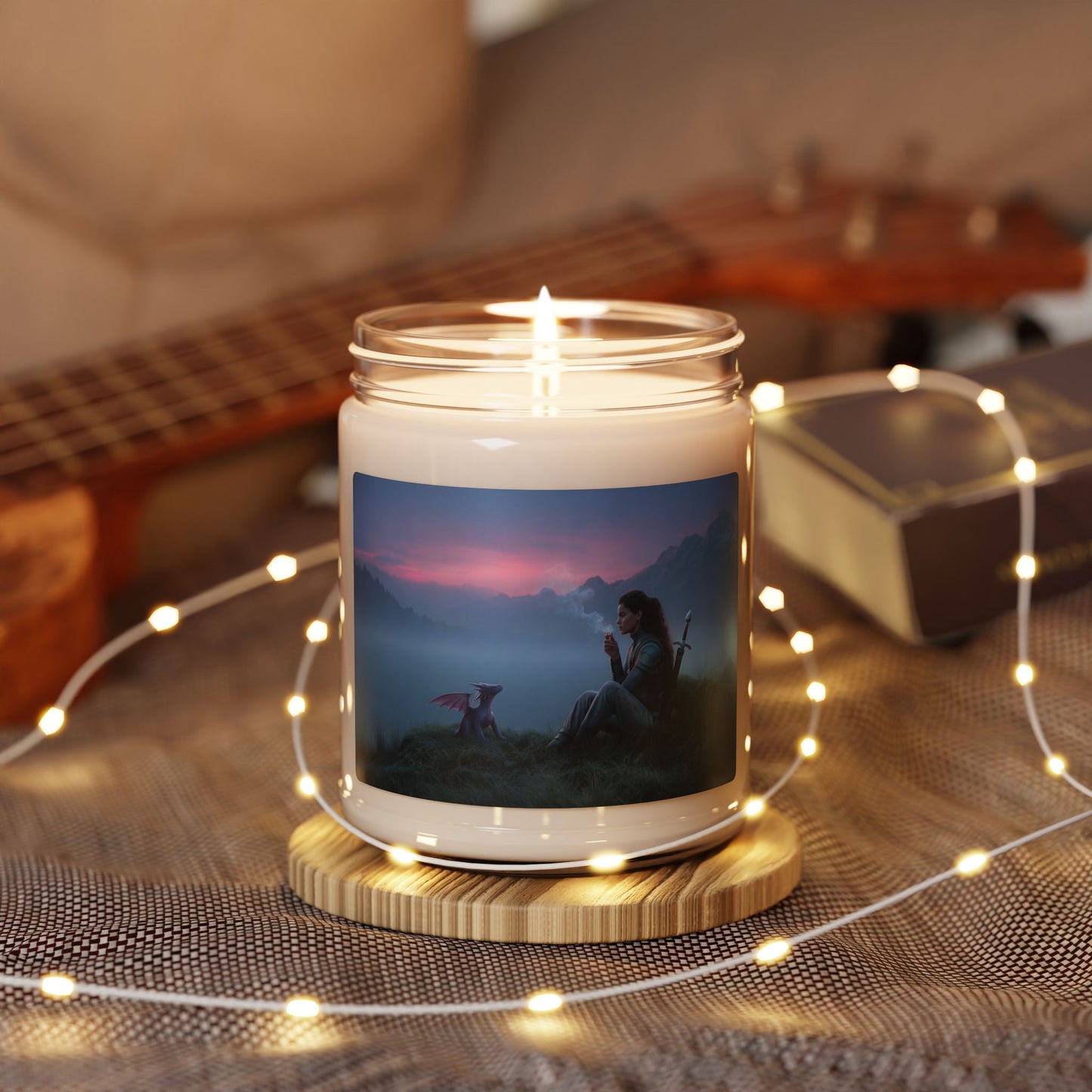 Dragon Rider Sunset Scented Soy Candle, 9oz – Misty Peaks and Whispered Bonds