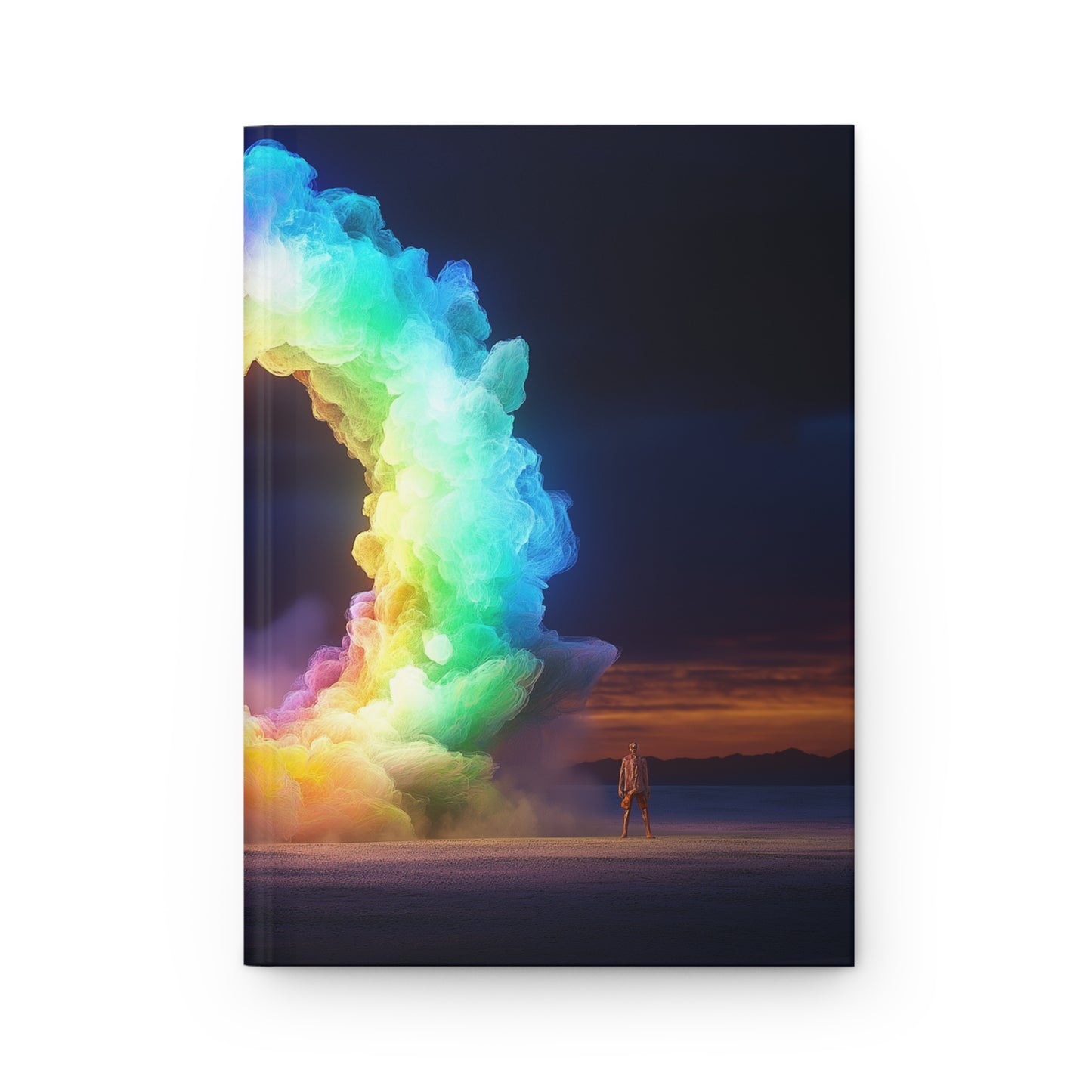 Rainbow Portal Hardcover Journal Matte – Standing at the Edge of Chromatic Wonder