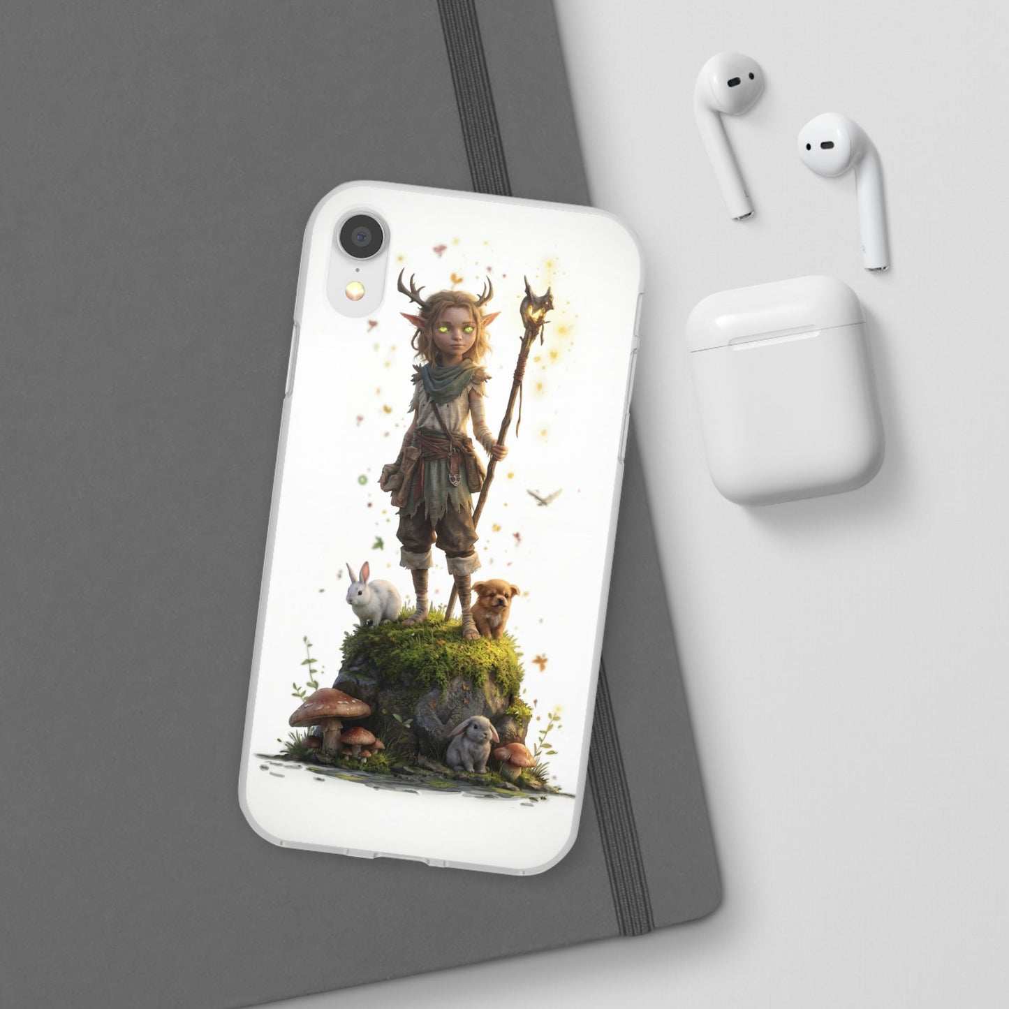 Forest Sentinel Flexi Cases – Luminescent Deerhorn Guardian