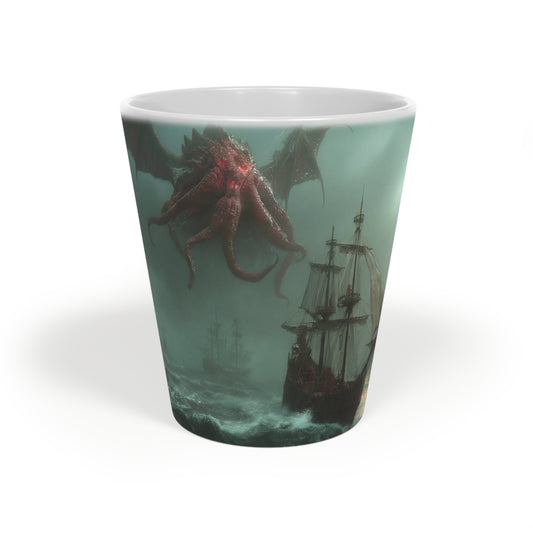 Crimson Leviathan Latte Mug, 12oz – Stormbound Sails and the Red Winged Guardian