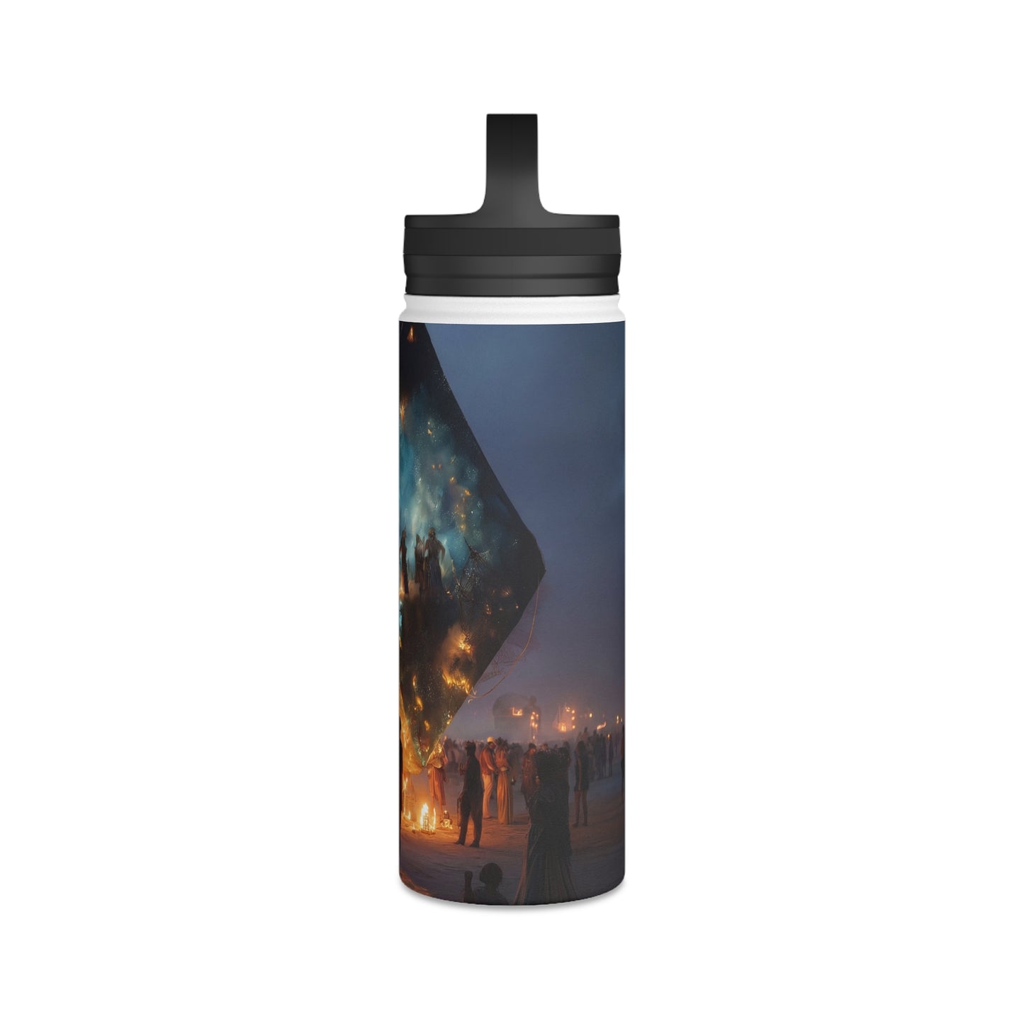 Celestial Cube Water Bottle – Handle Lid – Gateway to a Starlit Ceremony