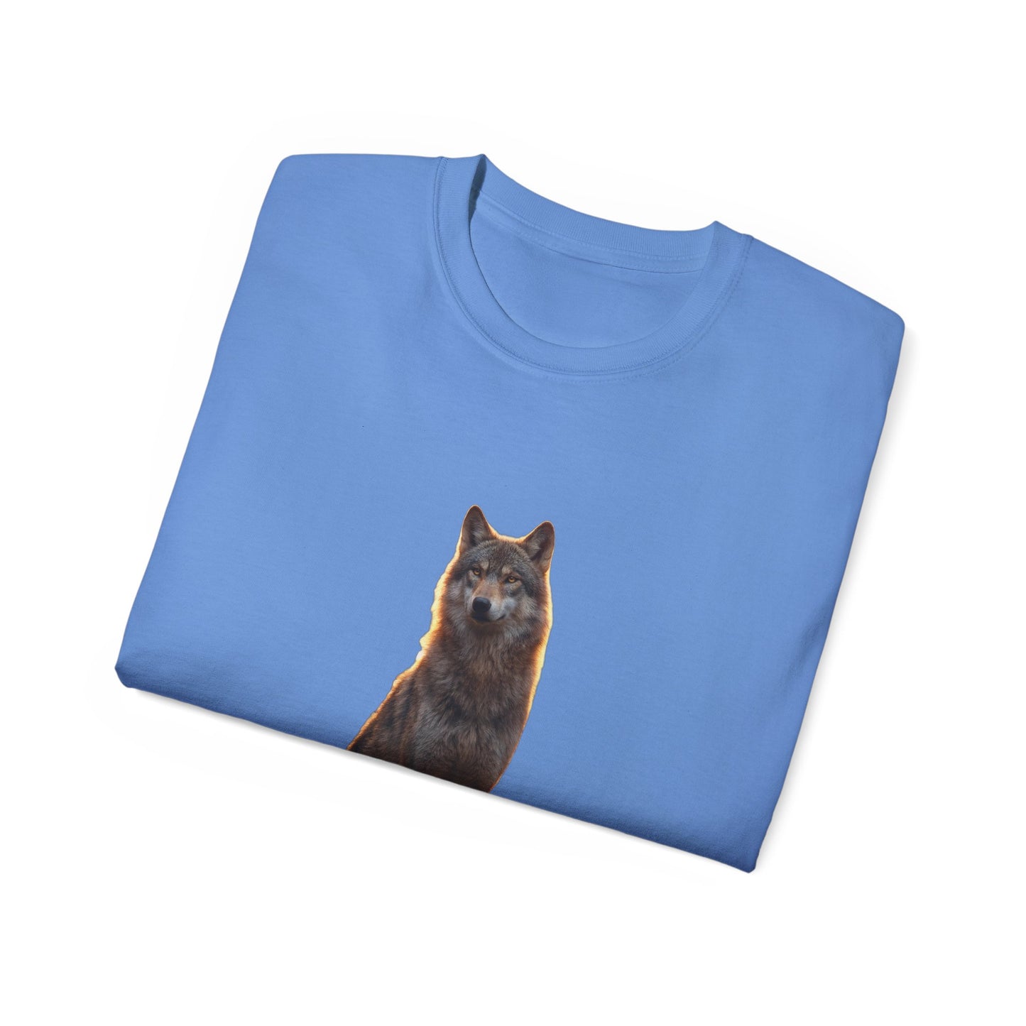 Golden Hour Wolf Unisex Ultra Cotton Tee – Silent Sentinel Portrait