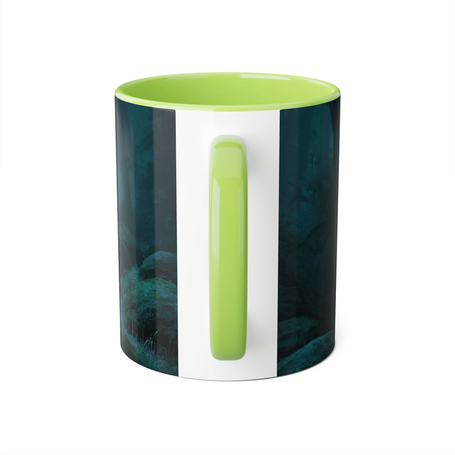 Forest Sentinel Accent Mugs, 11oz – Glowing Blade Guardian