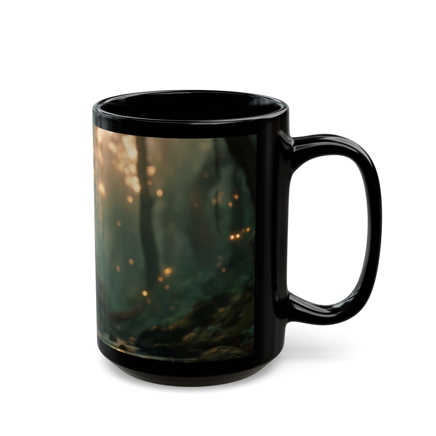 Whispering Forest Fairy Mug – Golden Hour Reflections Coffee Cup