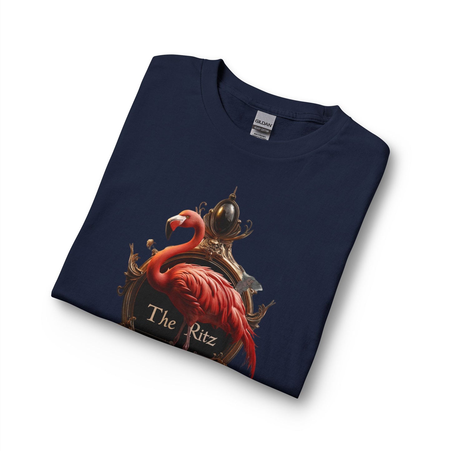 Royal Flamingo Gilded Frame Tee – The Ritz Velvet Elegance