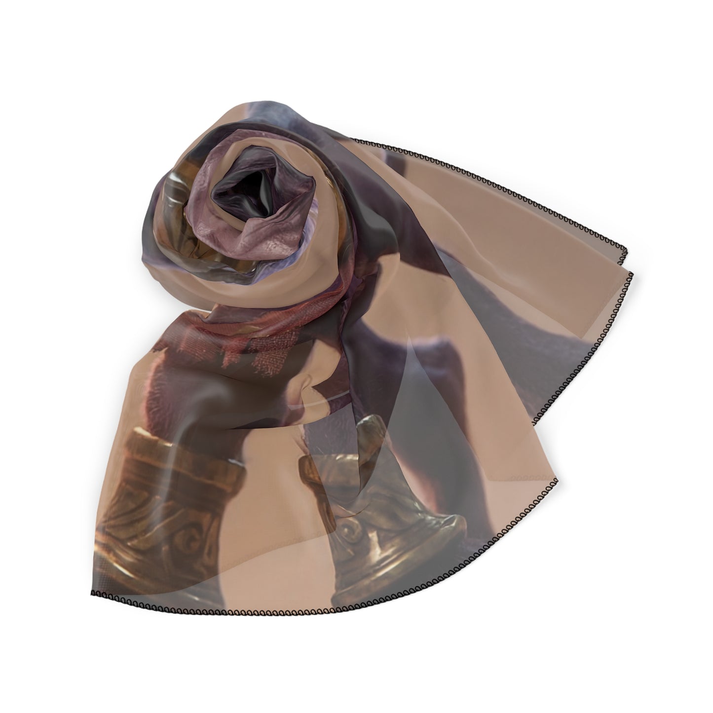 Purple Minotaur Warrior Scarf – Ancient Courtyard Bronze Accents