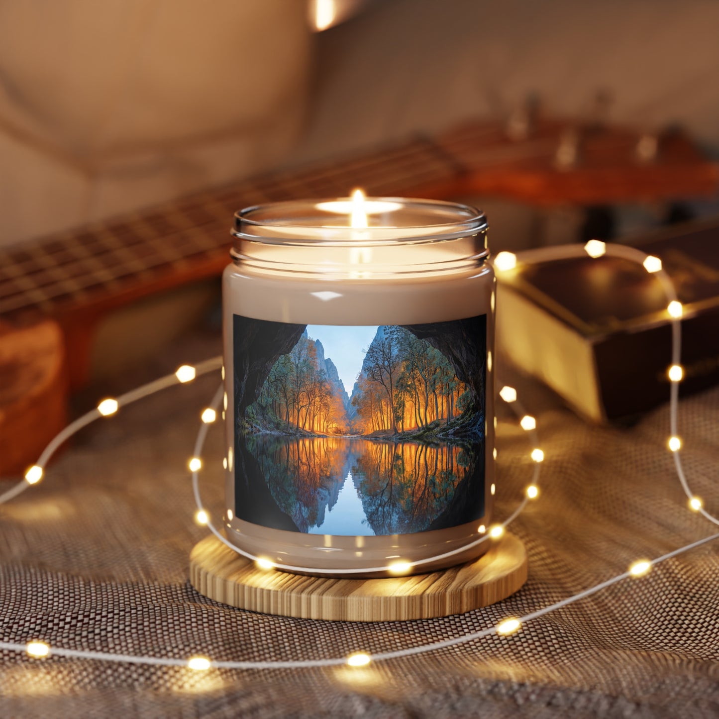 Cave Threshold Scented Soy Candles with White Lid, 9oz – Golden Hour Reverie