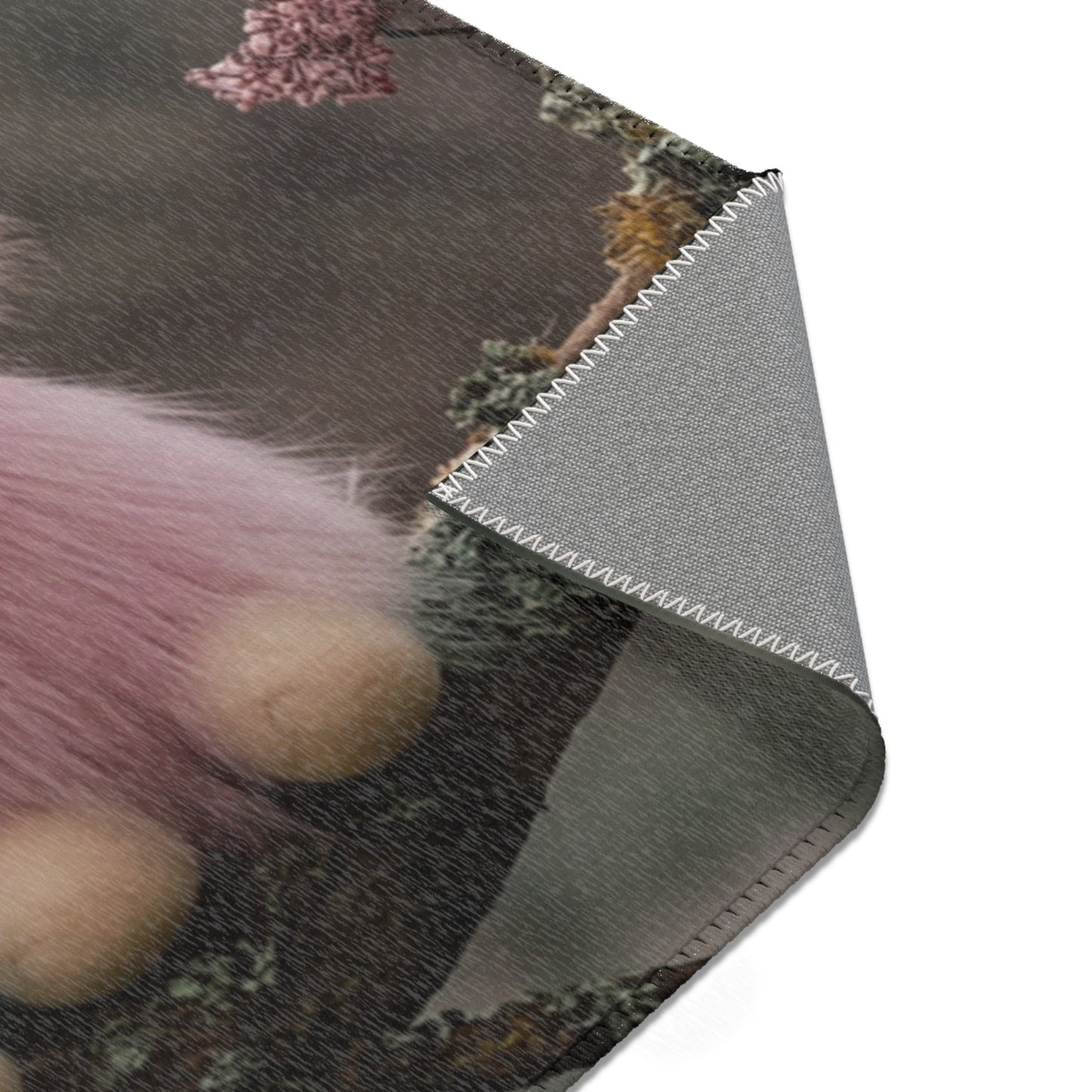 Three Furry Elephant Friends Area Rugs – Dawn’s Whisper in the Misty Wood