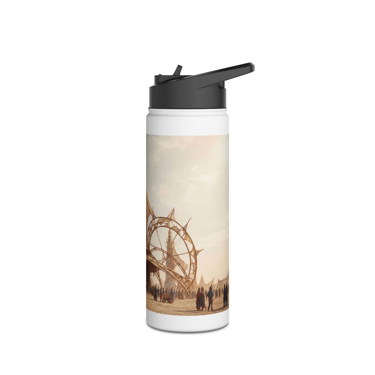Desert Cathedral of Wind Stainless Steel Water Bottle, Standard Lid – Sun-Drenched Aetherian Market