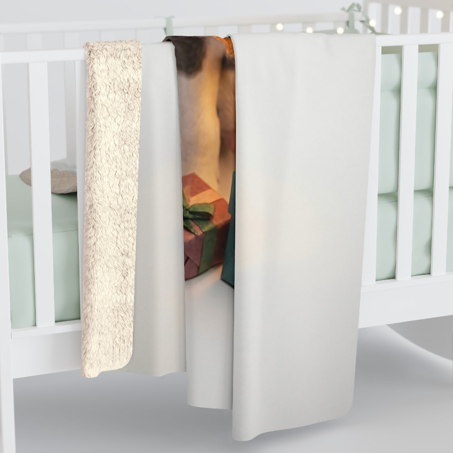 Gift-Wrapped Puppy Sherpa Fleece Blanket – Warmth with a Whimper