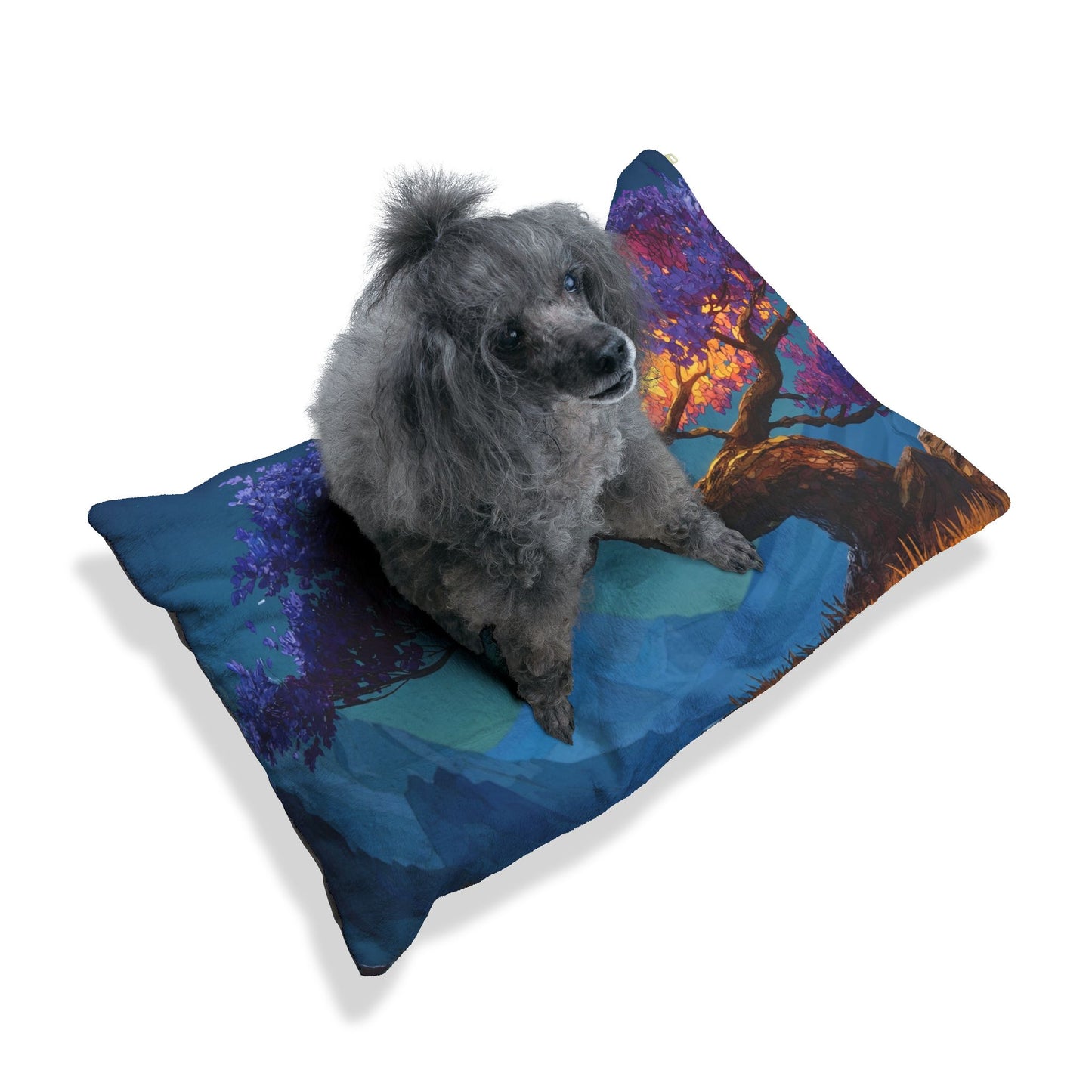 Celestial Tree Pet Bed – Twilight Bloom Dreamscape
