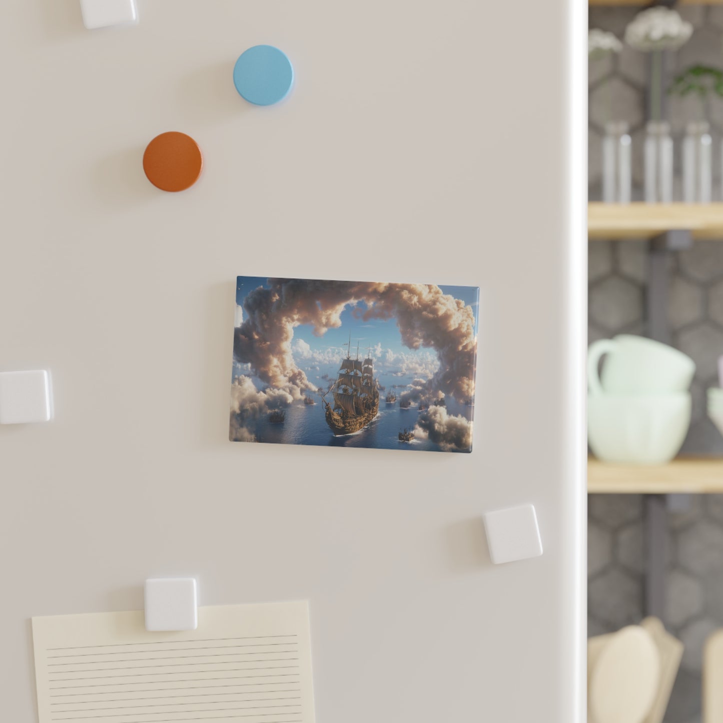 Armada Through Clouds Button Magnet, Rectangle (1 & 10 pcs) – Sovereign Seascape