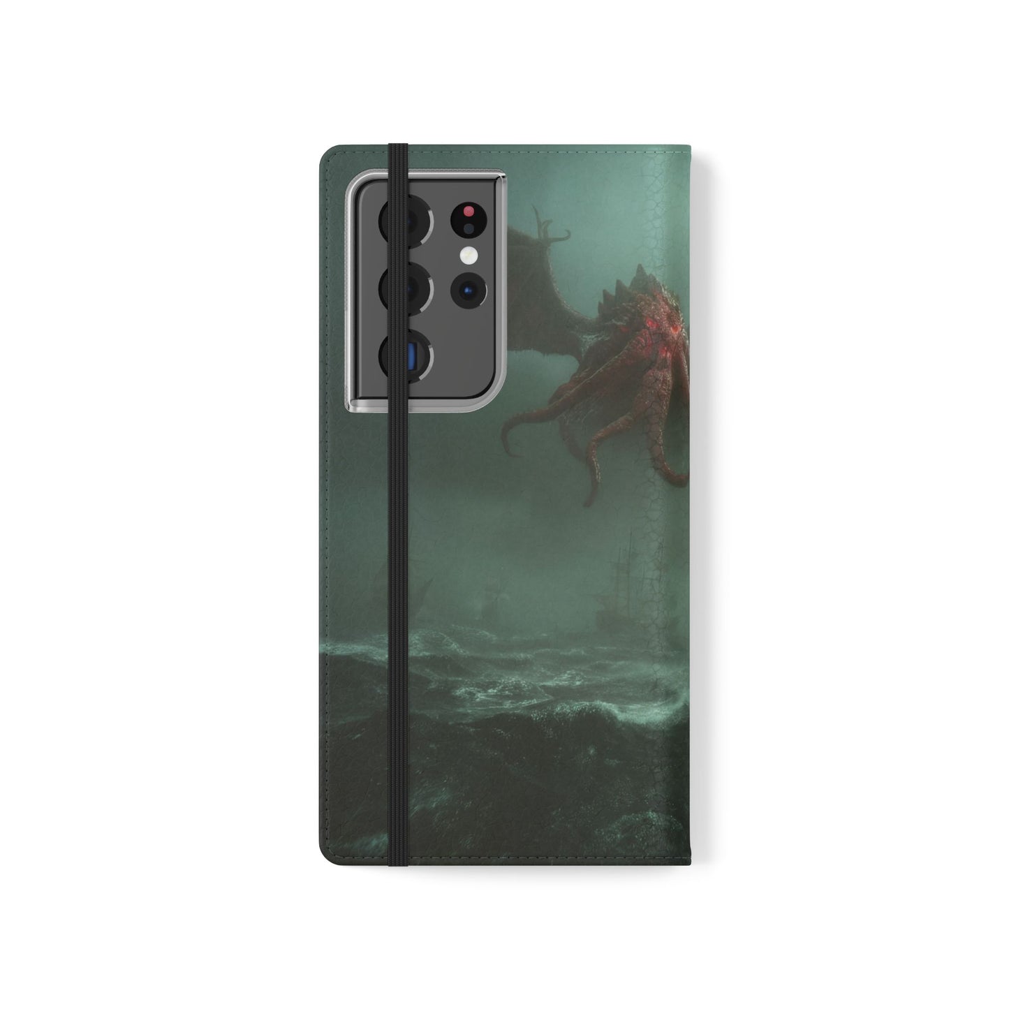 Leviathan Dragon Flip Cases – Crimson Sentinel at Sea