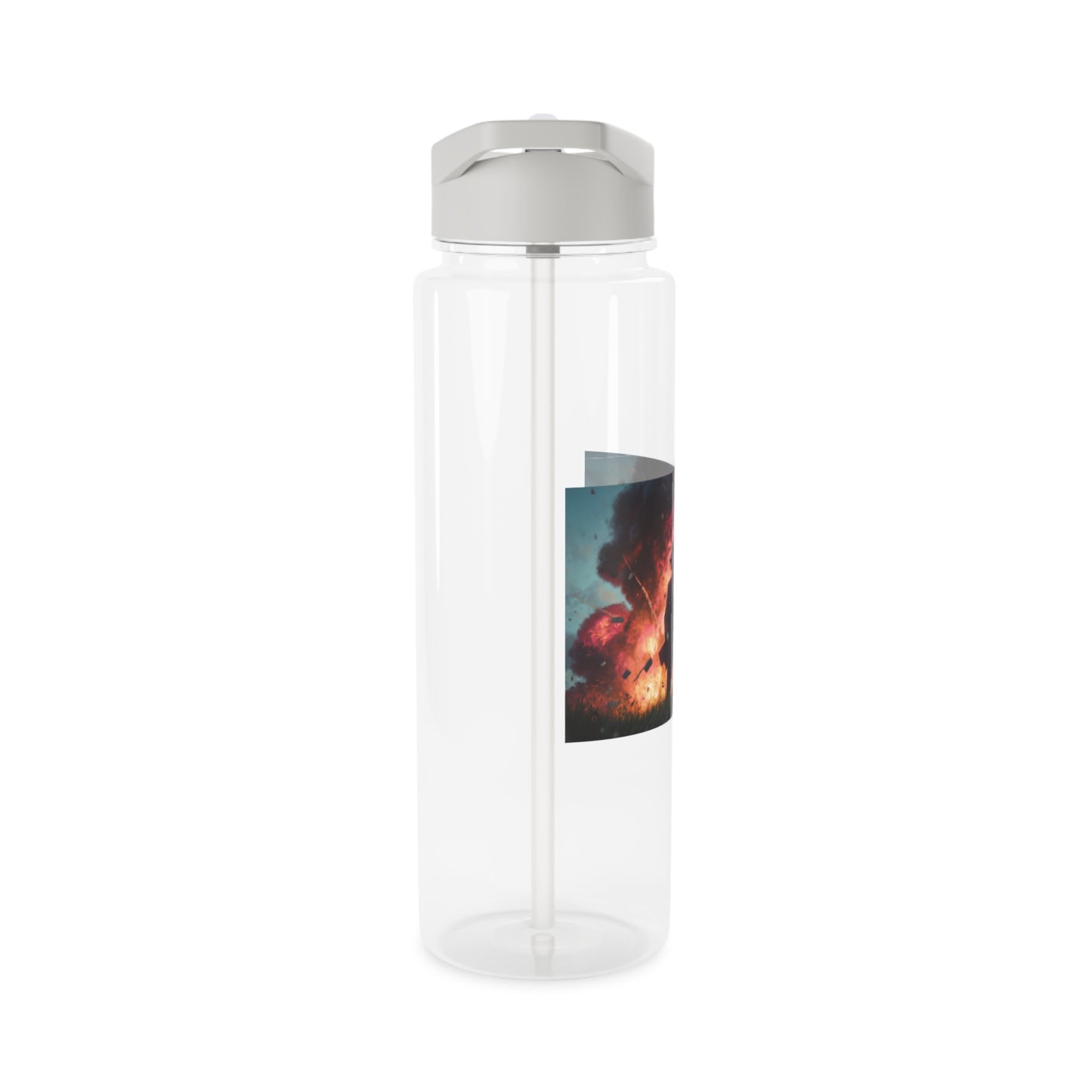 Explosive Suit Tritan Water Bottle – Fiery Chaos Calm