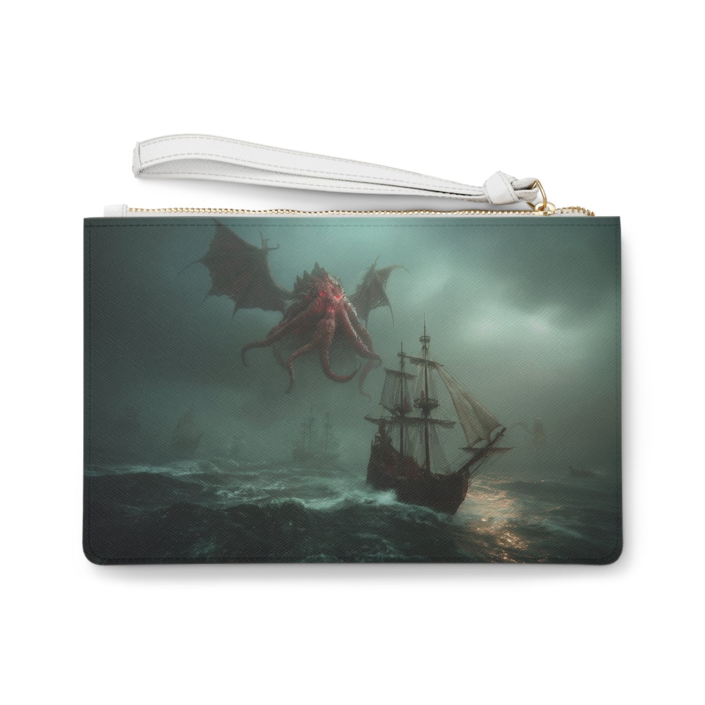 Leviathan’s Wrath Clutch Bag – Storm-Scarred Seascape