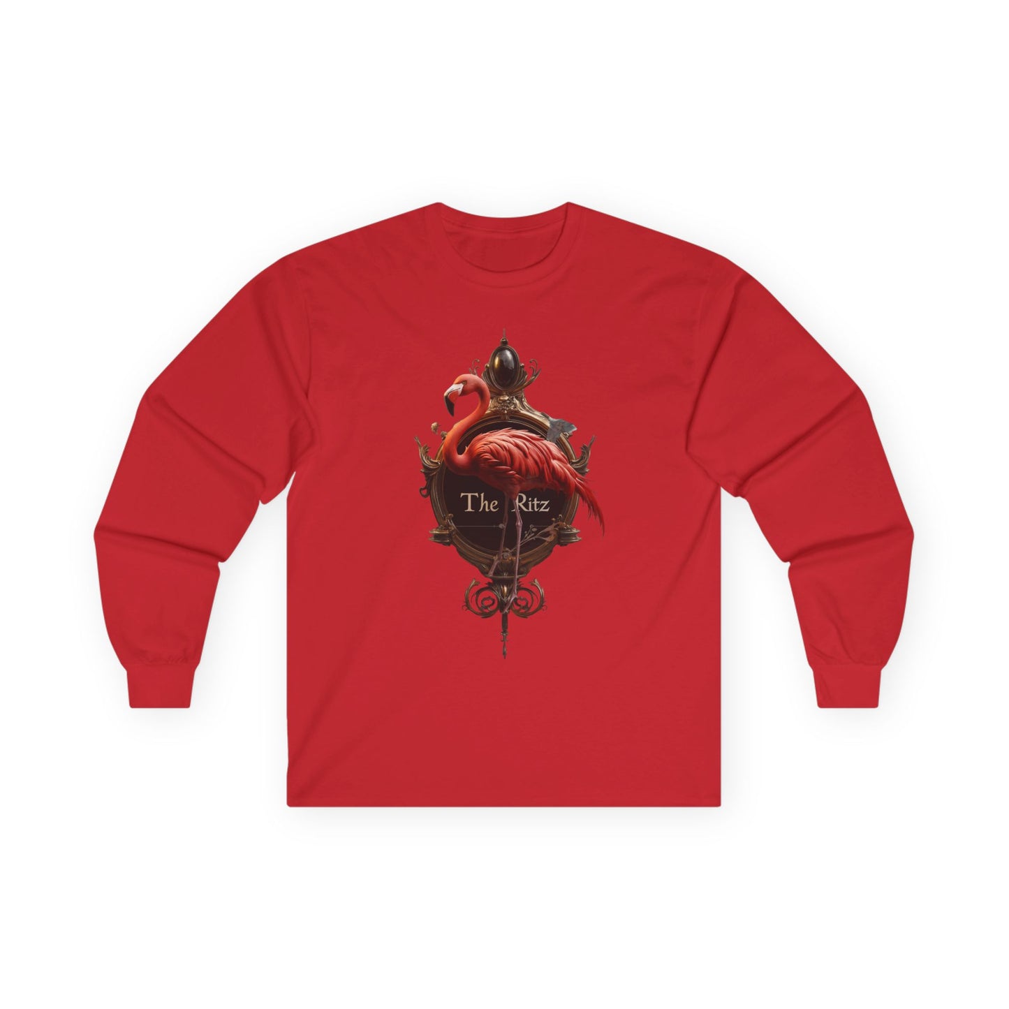 Ornate Flamingo Portrait Tee – The Ritz Gold Frame Long Sleeve Shirt