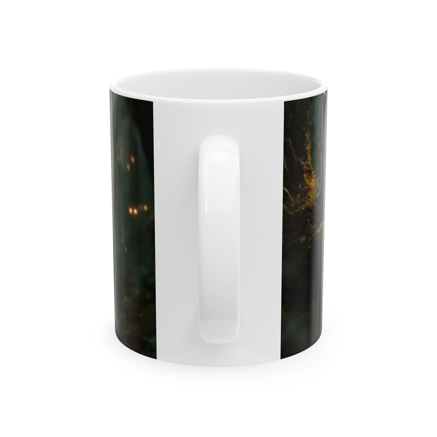 Forest Faerie by the Stream Ceramic Mug – Golden Hour Reverie
