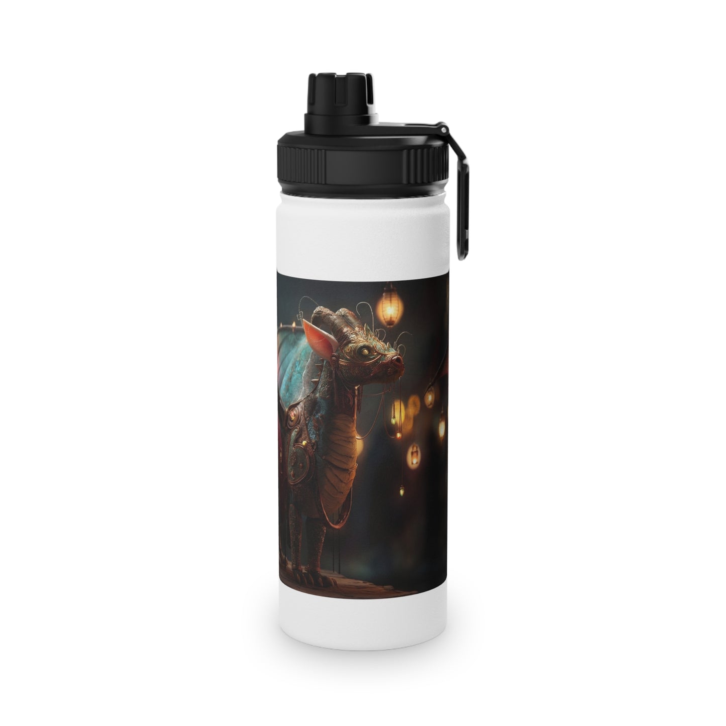 Celestial Dragon Stainless Steel Water Bottle, Sports Lid – Twilight Parade Guardian
